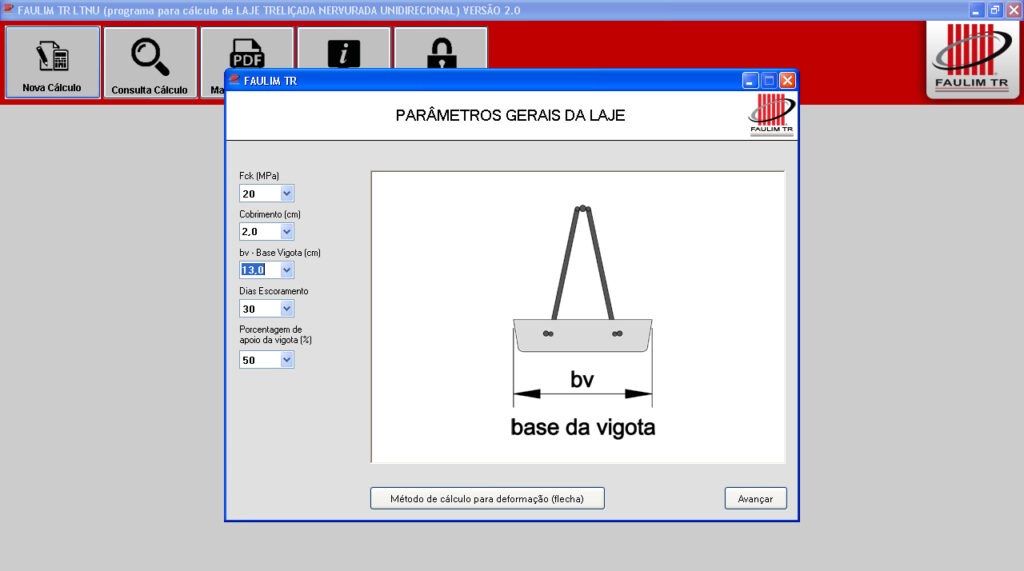 software para dimensionamento de laje treliçada