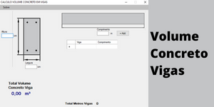 volume concreto vigas