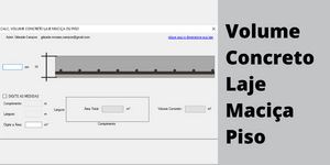 volume concreto em laje maciça