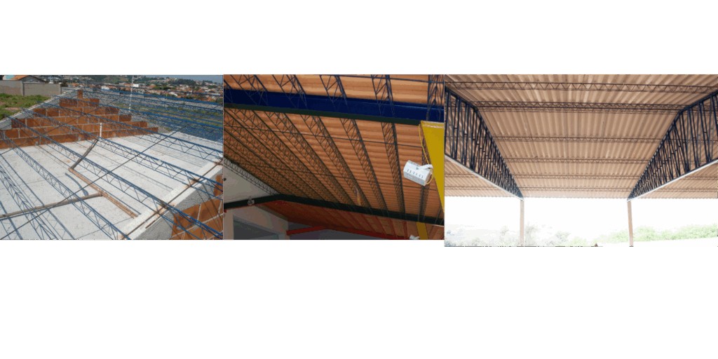 obras com treliça para cobertura