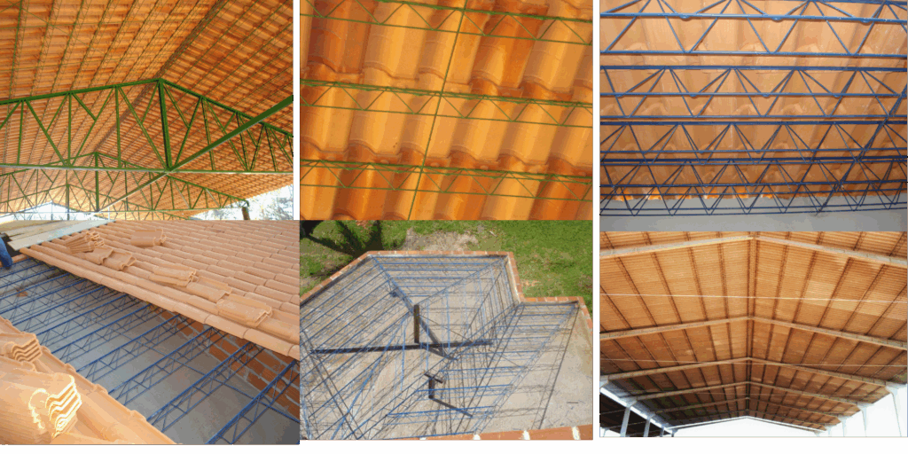 Obras de telhados com estrutura metálica